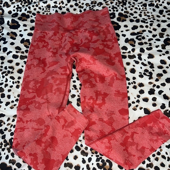 aoxjox Pants - Red camo leggings from aoxjox